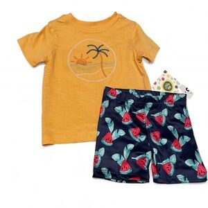 Sunset Tshirt w/ watermelon shorts